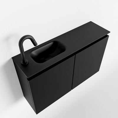 Toiletmeubel Mondiaz Ture | 80 cm | Meubelkleur Urban | Eden wastafel Urban Links | 1 kraangat
