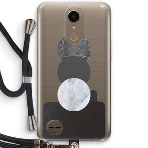 Marmeren cirkels: LG K10 (2017) Transparant Hoesje met koord