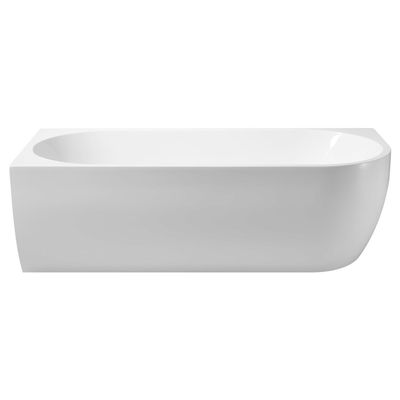 OUTLET BWS Hoekbad Links 180x80cm met Waste| Acryl Wit
