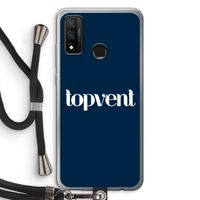 Topvent Navy: Huawei P Smart (2020) Transparant Hoesje met koord