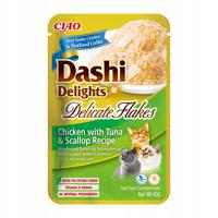 INABA CAT Dashi Delights Delicate Flakes Kip met Tonijn & Sint-Jakobsschelp - kattensnack - 40g