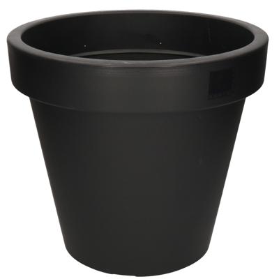 Bloempot/plantenpot voor binnen en buiten - 1x - D35 x H31 cm - antraciet grijs - kunststof