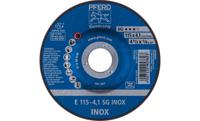 PFERD 62211423 E 115-4,1 SG INOX Afbraamschijf gebogen Diameter 115 mm Boordiameter 22.23 mm RVS 10 stuk(s)