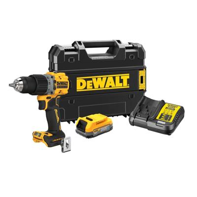 DeWALT DCD805E1T Compacte accu klop-/schroefboormachine 18V XR 1.7Ah POWERSTACK in TSTAK