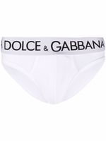 Dolce & Gabbana slip à taille à logo - Blanc - thumbnail