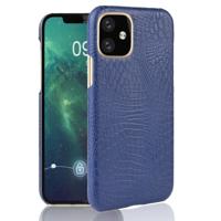 Voor iPhone 11 schokbestendige krokodil textuur PC + PU geval (blauw)
