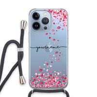 Hartjes en kusjes: iPhone 13 Pro Transparant Hoesje met koord