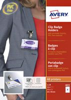 Badge Avery met clip 4822 60x90mm 25 stuks + 32 insteekkaarten - thumbnail