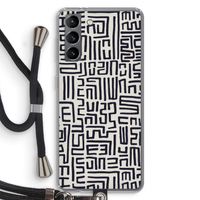 Moroccan Print: Samsung Galaxy S21 Transparant Hoesje met koord