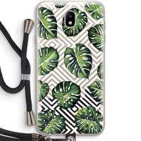 Geometrische jungle: Samsung Galaxy J7 (2017) Transparant Hoesje met koord