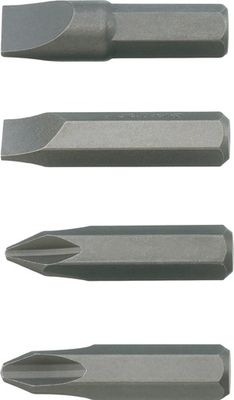 Promat Set bits | 4 delig | 5/16 inch sleuf 8 + 10 mm, PH 2 + 3 | v. 4000828191 - 4000828192 - 4000828192