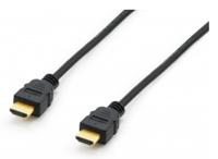 Equip 119372 HDMI-kabel HDMI Aansluitkabel HDMI-A-stekker 7.50 m Zwart Vergulde steekcontacten - thumbnail