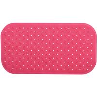 Douche/bad anti-slip mat badkamer - rubber - fuchsia roze - 36 x 65 cm - rechthoek