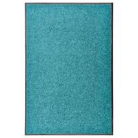 VidaXL Deurmat wasbaar 60x90 cm cyaan