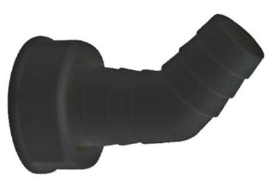 Kirchhoff ECO-SAVE kunststof apparaataansluiting, grijs, 45° 1"IT x 3/4"-mondstuk - 988379119