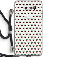 Hartjes: LG V30 Transparant Hoesje met koord Hartjes: LG V30 Transparant Hoesje met koord