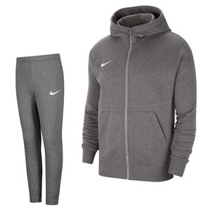 Nike Park 20 Fleece Full-Zip Trainingspak Kids Donkergrijs