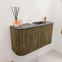 Toiletmeubel Mondiaz Joya Dlux | 71.6 cm | Meubelkleur Dusk | Faye wastafel Sombra Wasbak Rechts | 1 kraangat