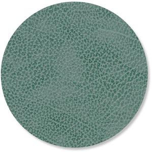 LIND DNA Onderzetter Hippo - Leer - Pastel Green - ø 10 cm