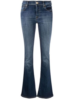 7 For All Mankind jean évasé à taille basse - Bleu