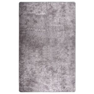 VidaXL Vloerkleed wasbaar anti-slip 160x230 cm grijs