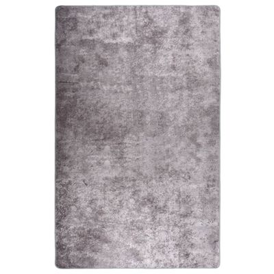 VidaXL Vloerkleed wasbaar anti-slip 160x230 cm grijs