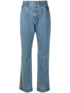 Rejina Pyo jean droit à taille haute - Bleu