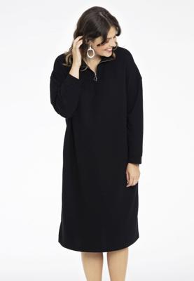 Yoek Sweater dress | Zwart | Maat 42/44