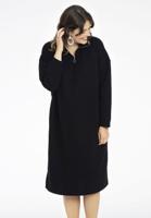 Yoek Sweater dress | Zwart | Maat 54/56