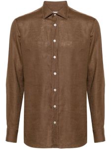 Lardini chemise en lin à manches longues - Marron