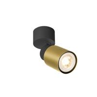 SLV OpbouwspotPuri 2.0 Tube zwart-goud enkel - 1008285