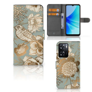 Hoesje voor PPO A57 | A57s | A77 4G Vintage Bird Flowers