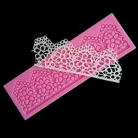 2 stuks DIY bakken tools kant silicone mallen fondant taart omliggende decoratie tools chocolade mould