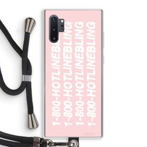 Hotline bling pink: Samsung Galaxy Note 10 Plus Transparant Hoesje met koord