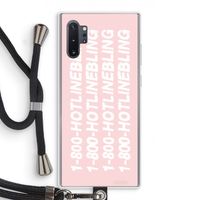 Hotline bling pink: Samsung Galaxy Note 10 Plus Transparant Hoesje met koord