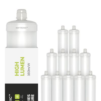 HOFTRONIC™ Set van 12 LED TL armaturen 150cm - IP65 Waterdicht - 32 Watt 5120 Lumen (160lm/W) - 6500K Daglicht wit - Koppelbaar - IK07 - S-Series Tri-Proof plafondverlichting