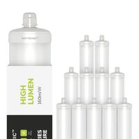HOFTRONIC™ Set van 12 LED TL armaturen 150cm - IP65 Waterdicht - 32 Watt 5120 Lumen (160lm/W) - 6500K Daglicht wit - Koppelbaar - IK07 - S-Series Tri-Proof plafondverlichting