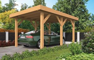 Carport Sloten 350x500 cm - Bouwpakket- Plat dak- Fijnbezaagd Douglashout- Tuindeco