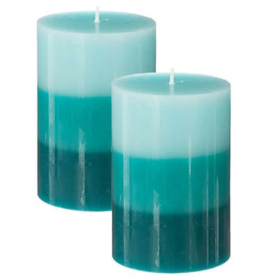 Geurkaarsen Nina - 2x stuks - Kokos - 45 branduren - 7 x 10 cm