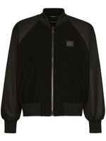 Dolce & Gabbana veste bomber à logo - Noir - thumbnail