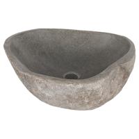 Differnz Lombok waskom riviersteen | Ø 40 - 50 x 15 cm