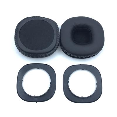 1 paar imitatieleer + Memory Foam zachte hoofdtelefoon jas earmuffs voor Marshall MID ANC Bluetooth met rubber plaat gesp