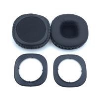 1 paar imitatieleer + Memory Foam zachte hoofdtelefoon jas earmuffs voor Marshall MID ANC Bluetooth met rubber plaat gesp