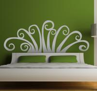 Sticker abstract hoofdeinde bed