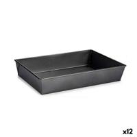 Vierkante mal Kinvara CK31470 CK31470 Donker grijs Metaal Koolstofstaal 24 x 6,5 x 36,5 cm 36,5 x 6 x 24 cm (12 Stuks)