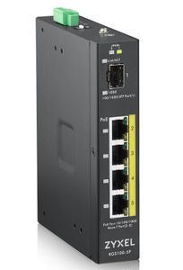 ZyXEL RGS100-5P Unmanaged L2 Gigabit Ethernet (10/100/1000) Power over Ethernet (PoE) Zwart