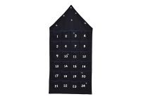 Sareva Adventskalender - met 24 vakjes - Huis - Zwart - 48 x 96 cm