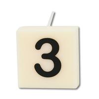 Paperdreams letter kaarsje nr. 3, 4st.