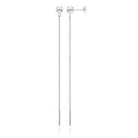 Zilverkleurige Ketting Oorbellen Dames van Edelstaal - 100mm