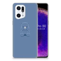 OPPO Find X5 Pro Telefoonhoesje met Naam Baby Rhino - thumbnail